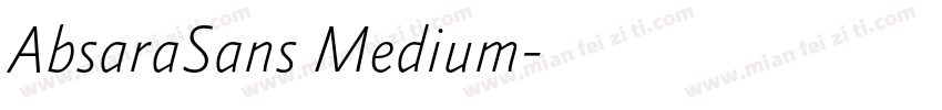 AbsaraSans Medium字体转换